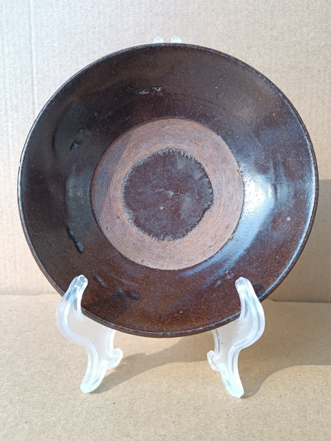 古玩陶瓷??????【元末明初】磁州窯褐釉斗笠碗拍賣，當前價格98元