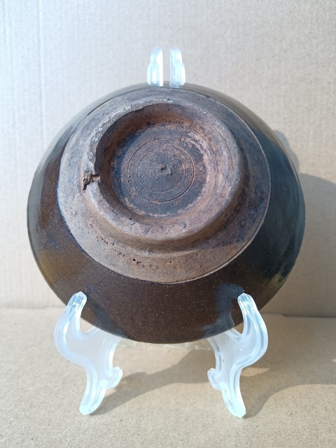 古玩陶瓷??????【元末明初】磁州窯褐釉斗笠碗拍賣，當前價格98元