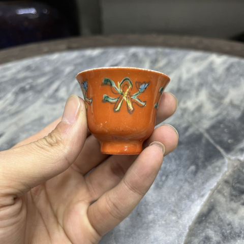 古玩陶瓷【民國(guó)·升值前景:珊 瑚 紅釉八寶小杯】拍賣,當(dāng)前價(jià)格280元