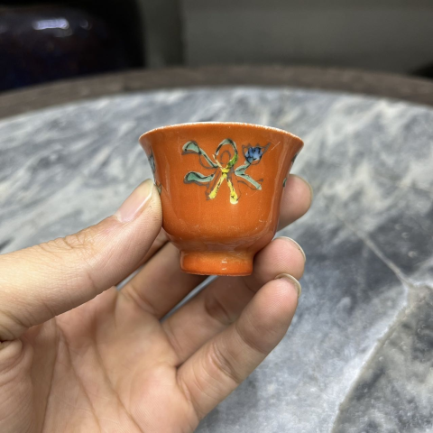 古玩陶瓷【民國(guó)·升值前景:珊 瑚 紅釉八寶小杯】拍賣,當(dāng)前價(jià)格280元