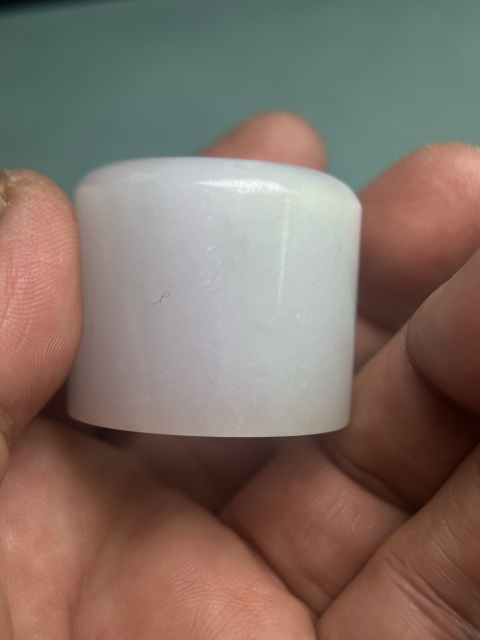 古玩玉器陽綠翡翠扳指拍賣，當前價格25800元