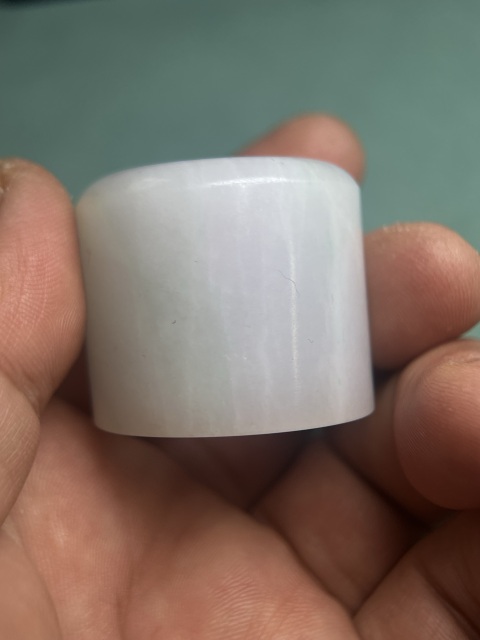 古玩玉器陽綠翡翠扳指拍賣，當前價格25800元