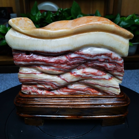古玩雜項豬肉石擺件拍賣,當(dāng)前價格800元