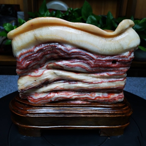 古玩雜項豬肉石擺件拍賣,當(dāng)前價格800元