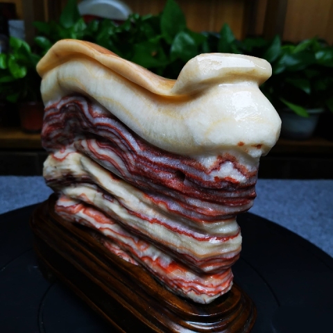 古玩雜項豬肉石擺件拍賣,當(dāng)前價格800元