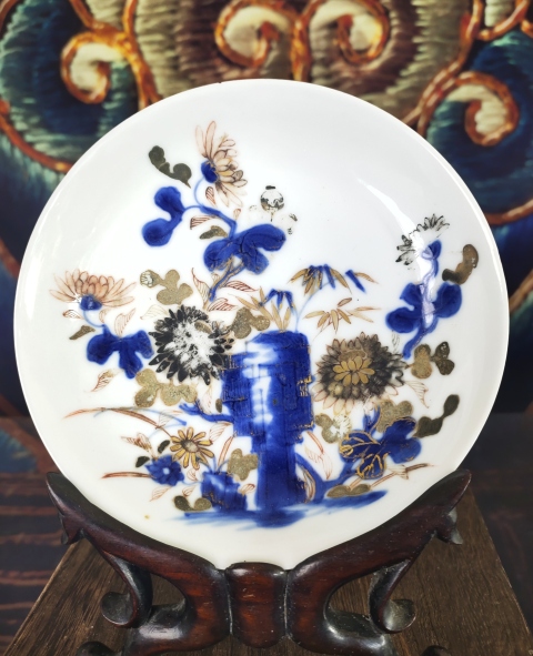 古玩陶瓷【佳士得原標(biāo)簽精品】南京號清早三代青花礬紅描金洞石花卉紋杯碟一套拍賣，當(dāng)前價格5680元