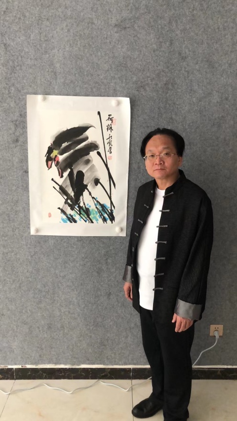 古玩字畫楊新順老師《荷靜》拍賣，當前價格788元