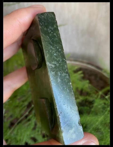 古玩玉器清 青玉雕“雙福團壽”帶扣拍賣,當前價格4000元