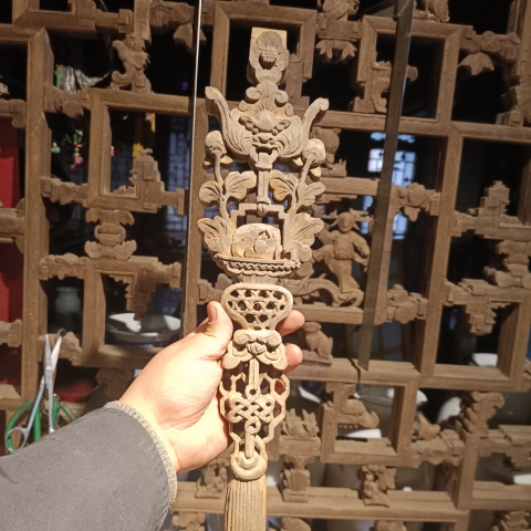 古玩雜項清早期潮汕木雕福慶有余拍賣,當前價格800元
