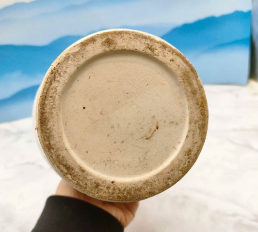古玩陶瓷白釉雙耳瓶拍賣,當前價格450元