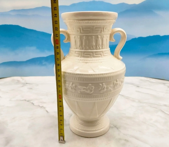古玩陶瓷白釉雙耳瓶拍賣,當前價格450元