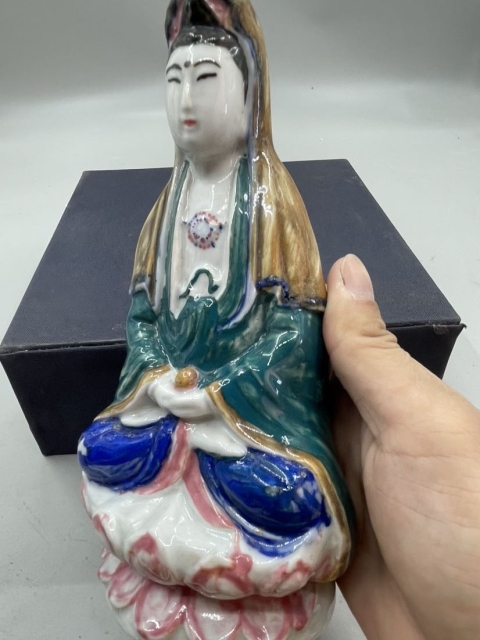 古玩陶瓷觀音塑像拍賣，當(dāng)前價格999元