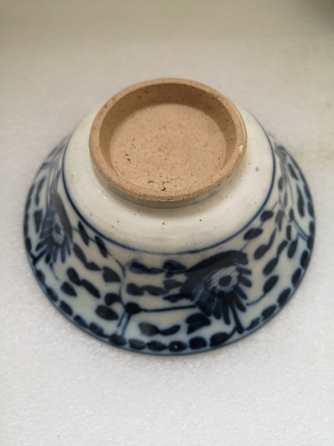 古玩陶瓷清中期花卉紋青花碗拍賣,當前價格680元