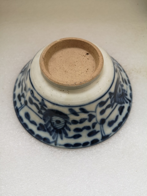 古玩陶瓷清中期花卉紋青花碗拍賣,當前價格680元