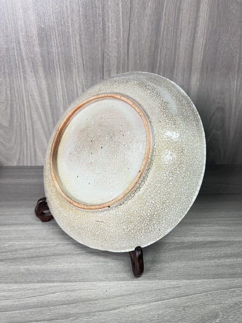 古玩陶瓷清中期 哥釉大盤拍賣，當前價格300元