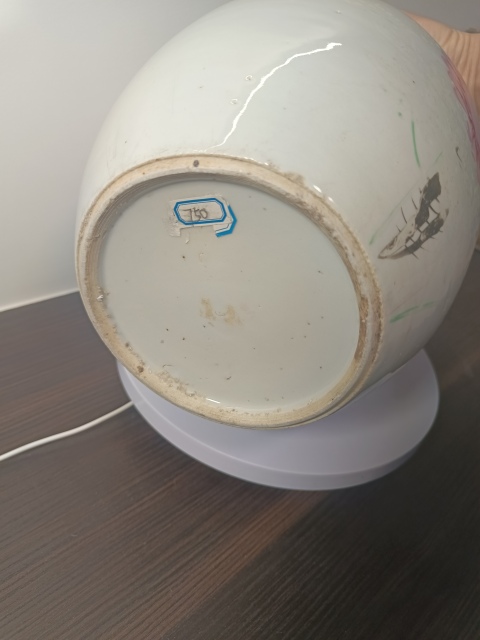 古玩陶瓷民國花鳥紋冬瓜罐拍賣,當前價格688元
