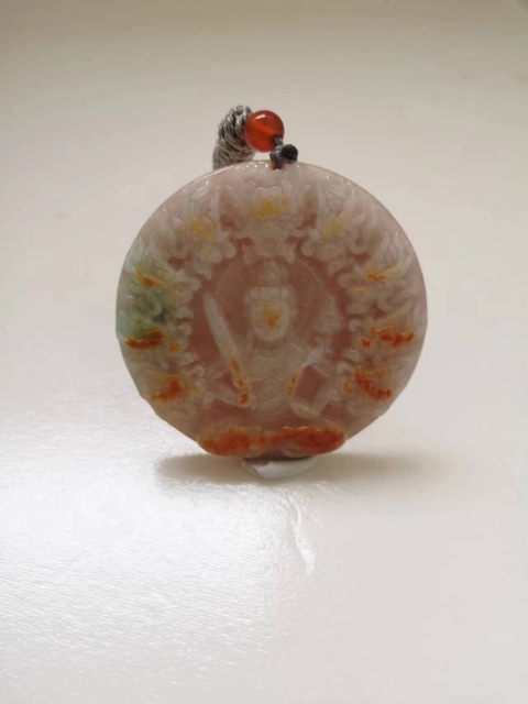 古玩玉器翡翠雕“虛空藏菩薩”掛牌拍賣,當前價格680元