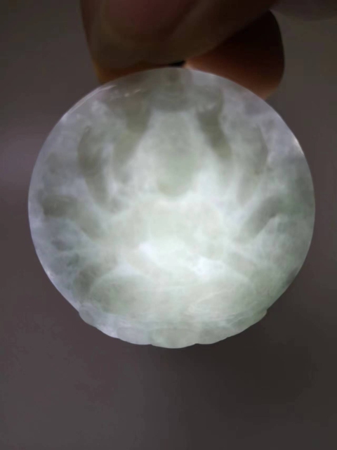 古玩玉器天然翡翠雕“千手觀音”牌拍賣,當前價格450元