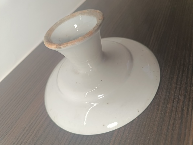 古玩陶瓷葡萄紋青花加彩高足盤拍賣，當前價格500元