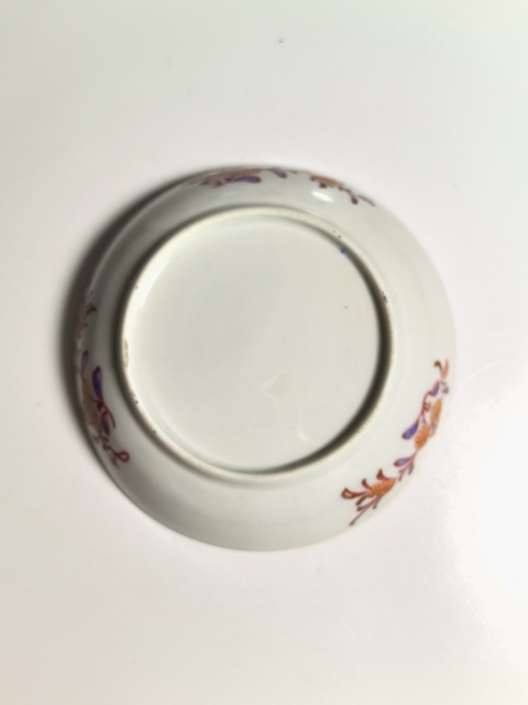 古玩陶瓷清乾隆 極品青花礬紅描金加料彩花卉紋盤拍賣,當前價格950元