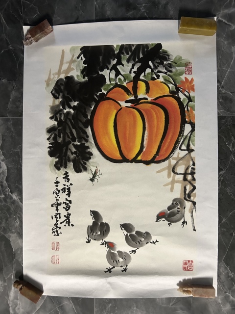 古玩字畫周卡《吉祥如意》拍賣,當前價格978元