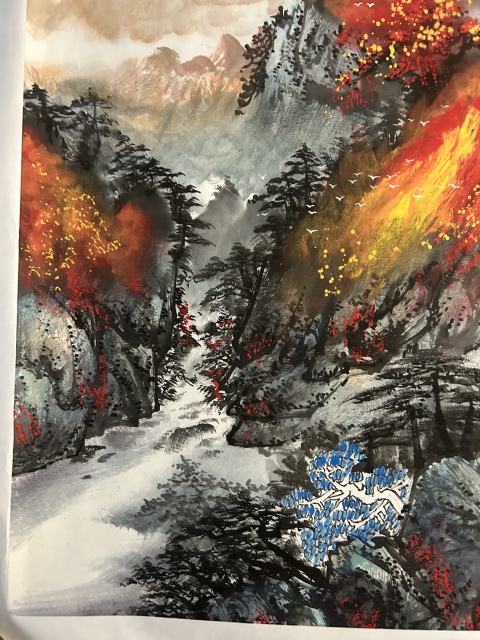 古玩字畫周卡老師《萬山紅遍》拍賣，當前價格2458元