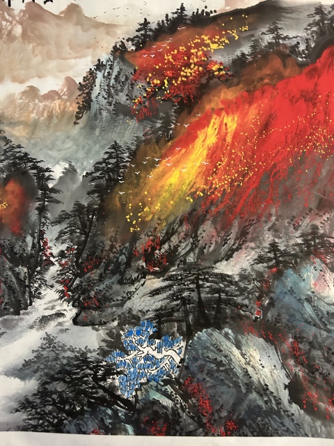 古玩字畫周卡老師《萬山紅遍》拍賣，當前價格2458元