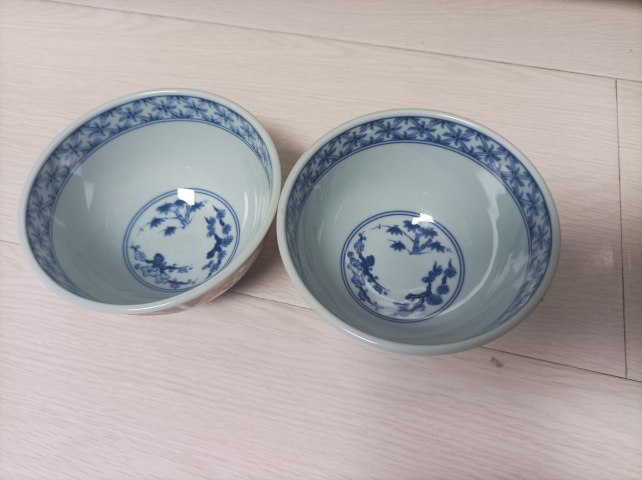 古玩陶瓷青花五彩碗拍賣，當前價格180元