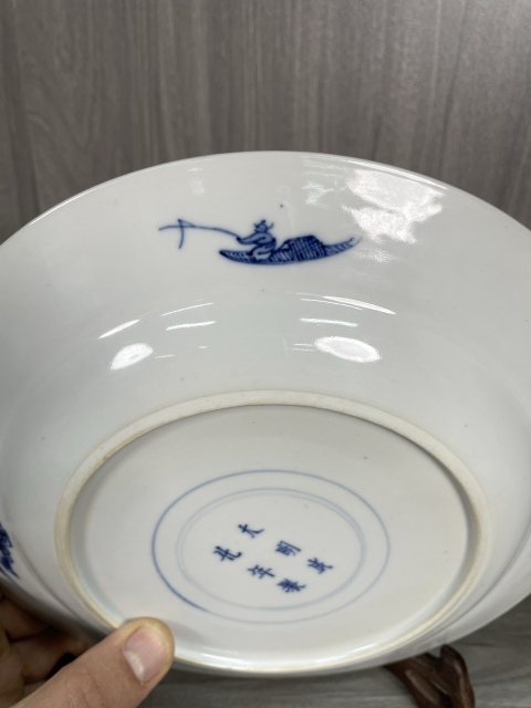 古玩陶瓷清康熙 青花人物故事紋折沿盤拍賣,當前價格13000元