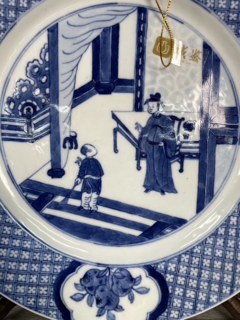 古玩陶瓷清康熙 青花人物故事紋折沿盤拍賣,當前價格13000元