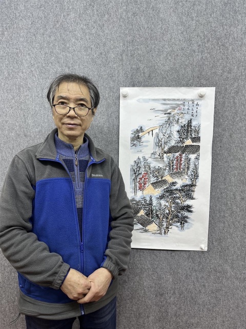 古玩字畫楊彭《山水》拍賣,當(dāng)前價格588元