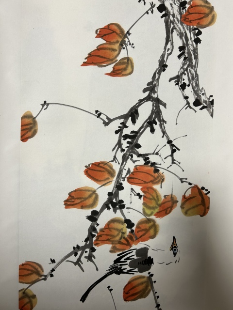 古玩字畫李麗芳《花鳥》拍賣,當(dāng)前價(jià)格550元