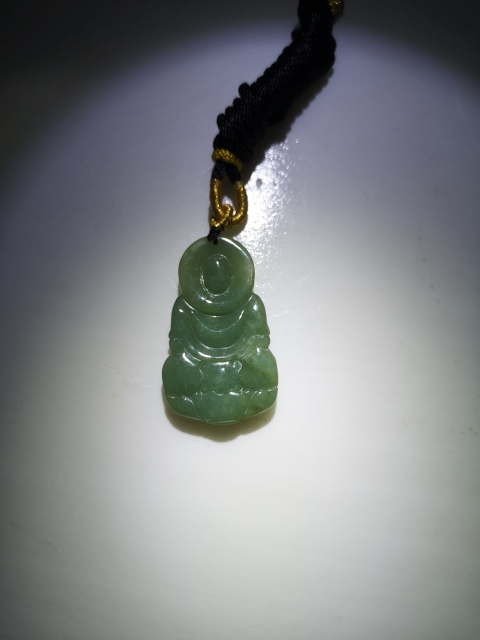 古玩玉器天然翡翠雕“觀音”掛件拍賣，當前價格580元
