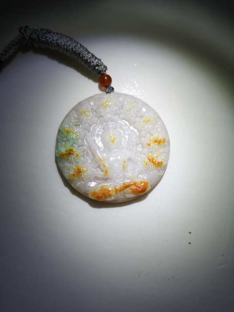 古玩玉器翡翠雕“虛空藏菩薩”掛牌拍賣,當前價格680元