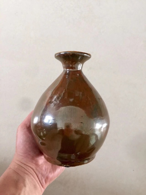 古玩陶瓷磁州窯褐釉玉壺春瓶拍賣，當(dāng)前價格1600元