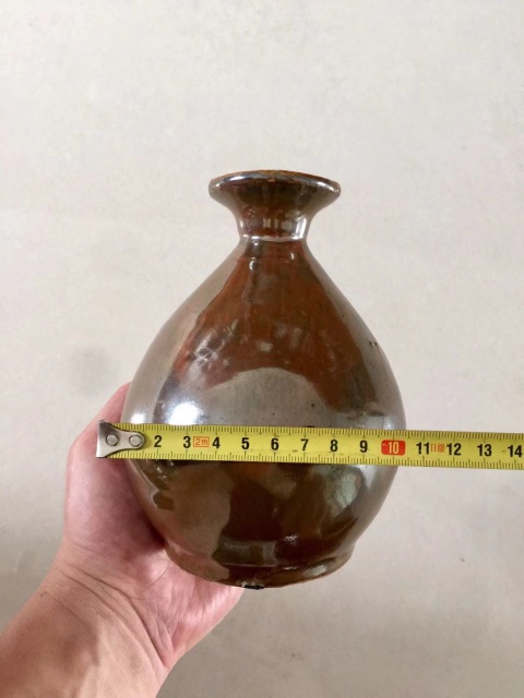 古玩陶瓷磁州窯褐釉玉壺春瓶拍賣，當(dāng)前價格1600元