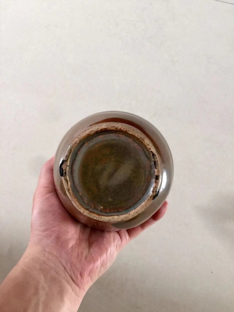 古玩陶瓷磁州窯褐釉玉壺春瓶拍賣，當(dāng)前價格1600元