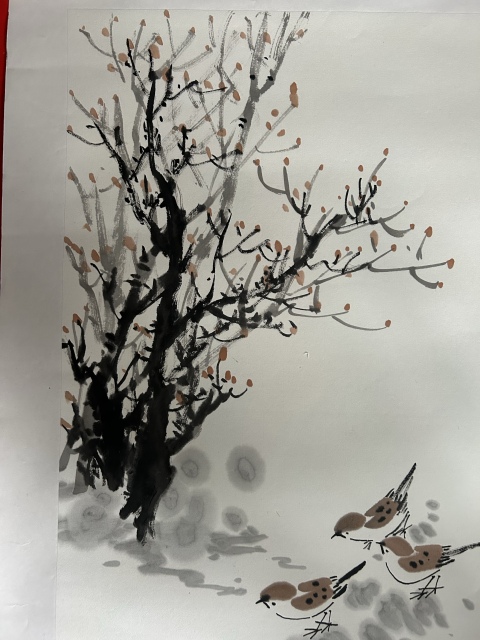 古玩字畫郭霖飛《花鳥》拍賣,當前價格355元