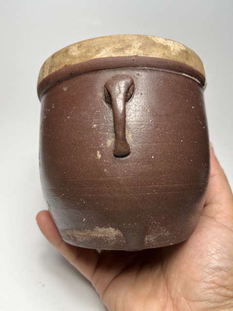 古玩陶瓷醬釉雙系罐拍賣，當(dāng)前價(jià)格99元