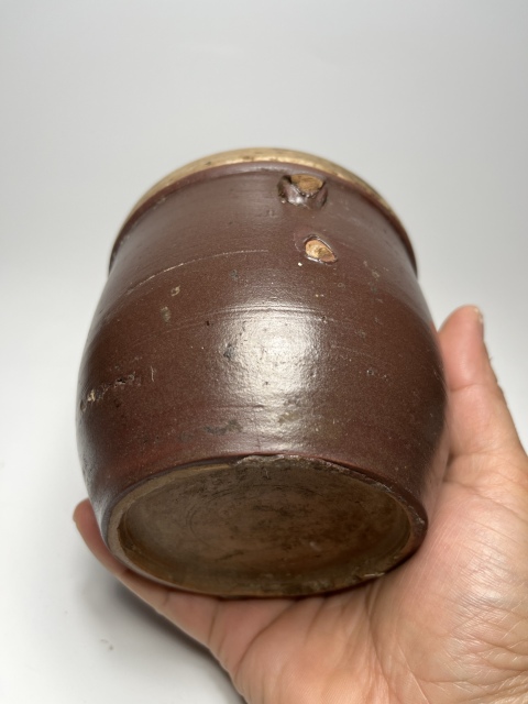 古玩陶瓷醬釉雙系罐拍賣，當(dāng)前價(jià)格99元