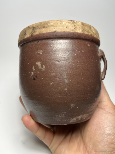 古玩陶瓷醬釉雙系罐拍賣，當(dāng)前價(jià)格99元