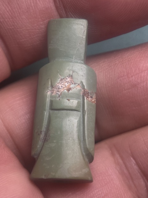 古玩玉器漢代綠松石翁仲拍賣，當前價格16800元