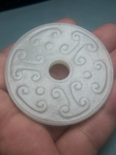 古玩玉器清代和田帶工璧2拍賣，當前價格8600元