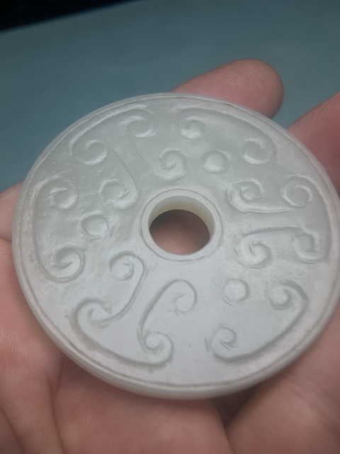 古玩玉器清代和田帶工璧2拍賣，當前價格8600元
