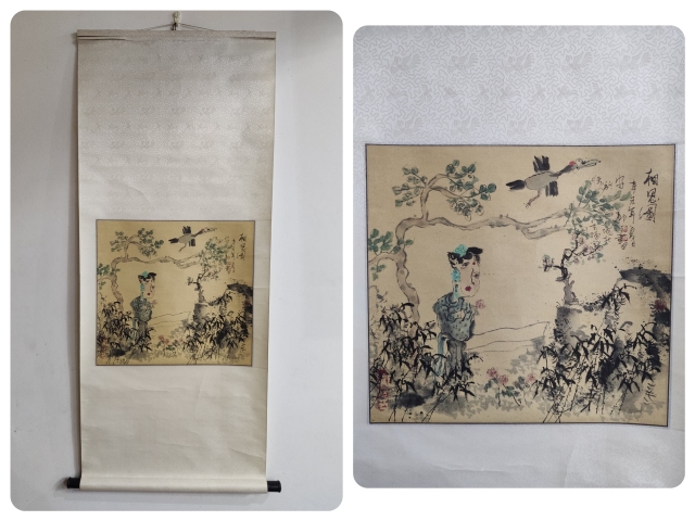 古玩字畫北京名家 中美協會員 安都 相思圖 手工原裱立軸拍賣，當前價格4888元