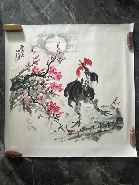 古玩字畫李玉夕老師《報春圖》拍賣,當(dāng)前價格398元