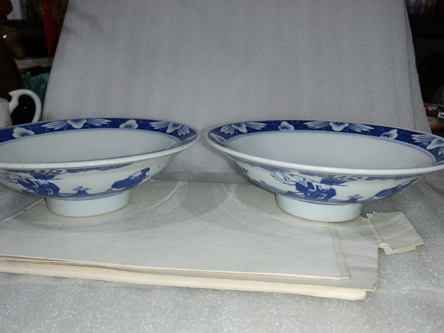 古玩陶瓷青花福祿壽三星人物紋碗拍賣,當前價格388元