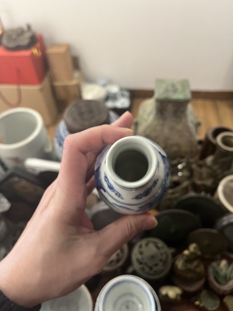 古玩陶瓷民國(guó)青花瓶拍賣,當(dāng)前價(jià)格499元