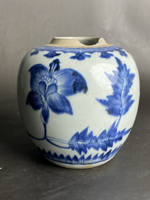 古玩陶瓷青花花卉紋罐拍賣，當前價格3888元