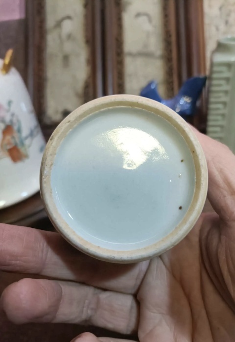 古玩陶瓷青花亭臺樓閣山水水盂拍賣，當前價格1500元